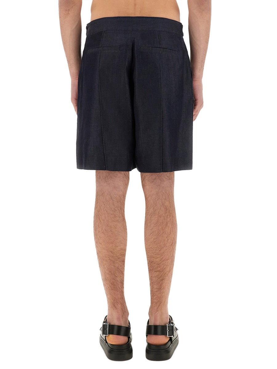 Alexander Mcqueen Men Short In Denim ALEXANDER MCQUEEN