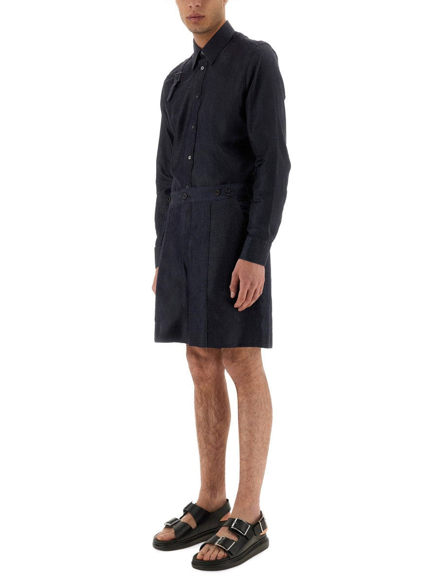 Alexander Mcqueen Men Short In Denim ALEXANDER MCQUEEN