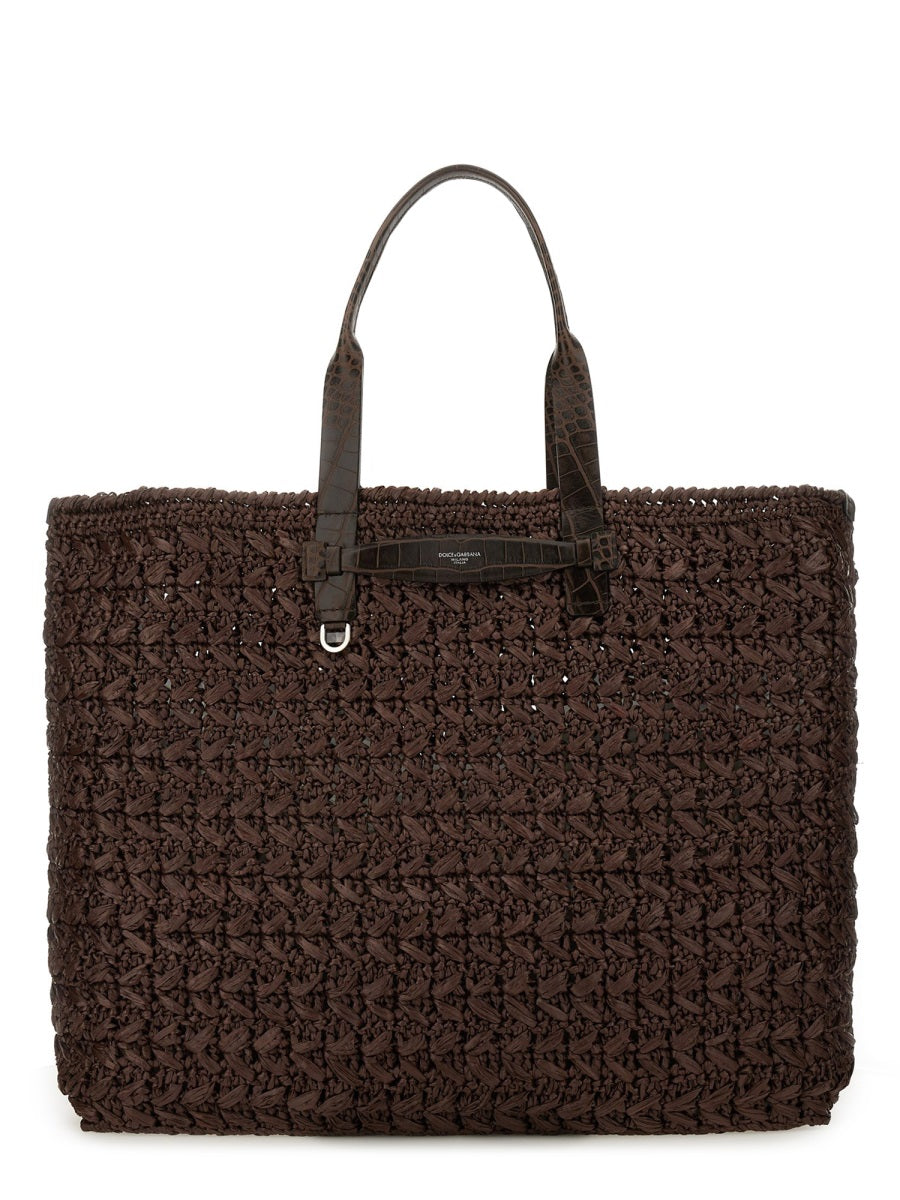 Dolce & Gabbana Men Woven Mesh Shopping Bag DOLCE & GABBANA