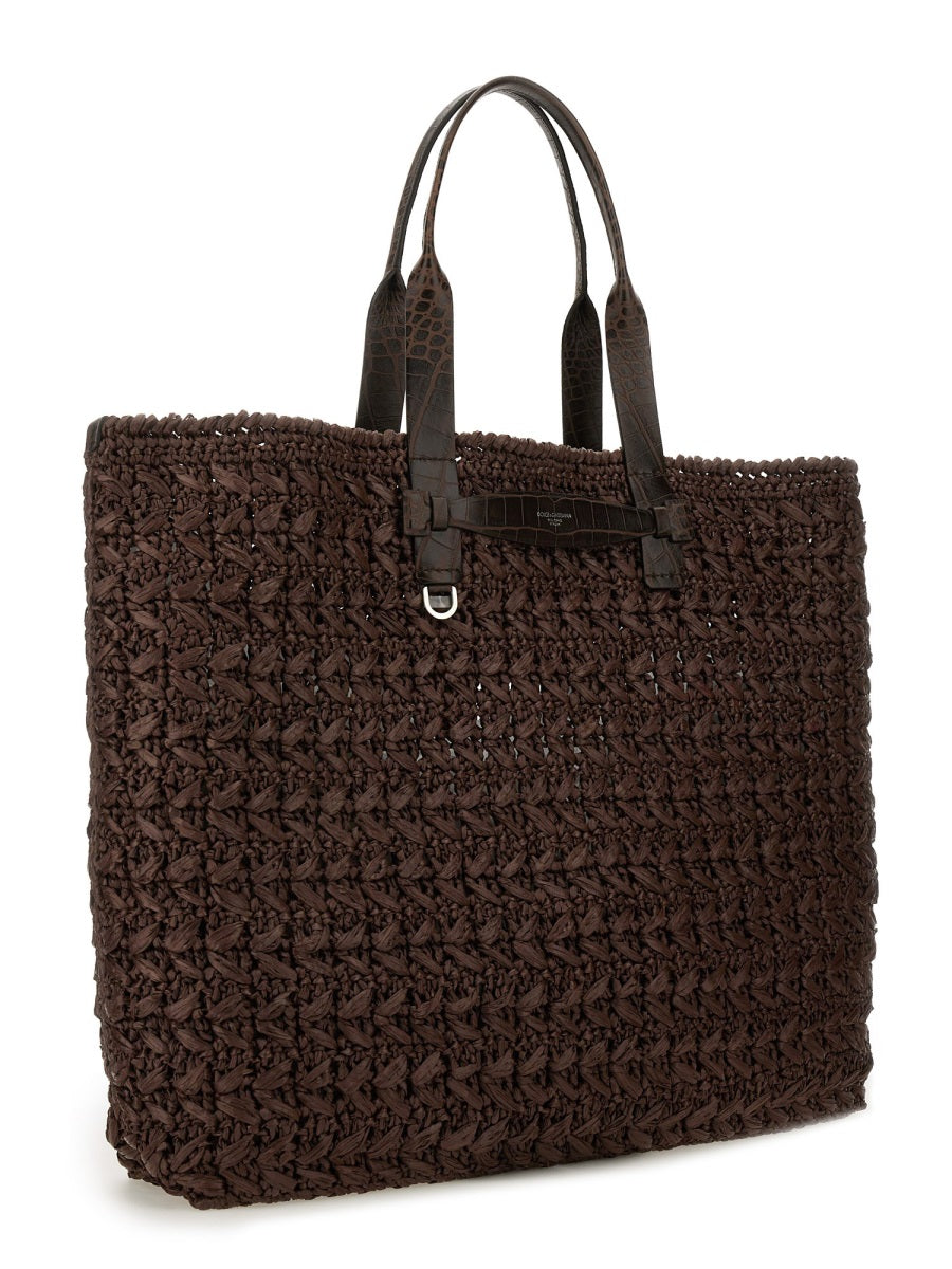 Dolce & Gabbana Men Woven Mesh Shopping Bag DOLCE & GABBANA