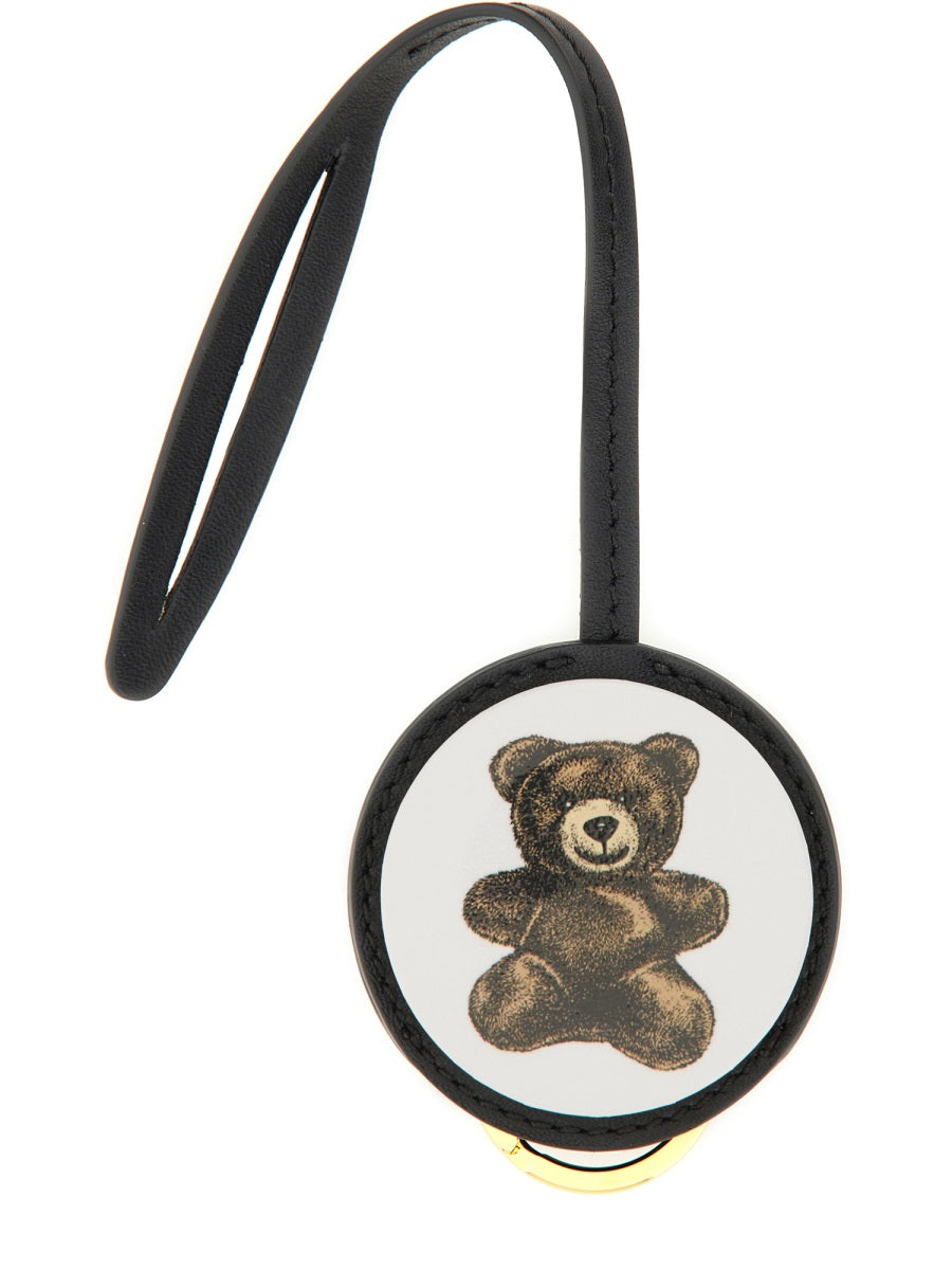 Moschino Women Leather Keychain MOSCHINO