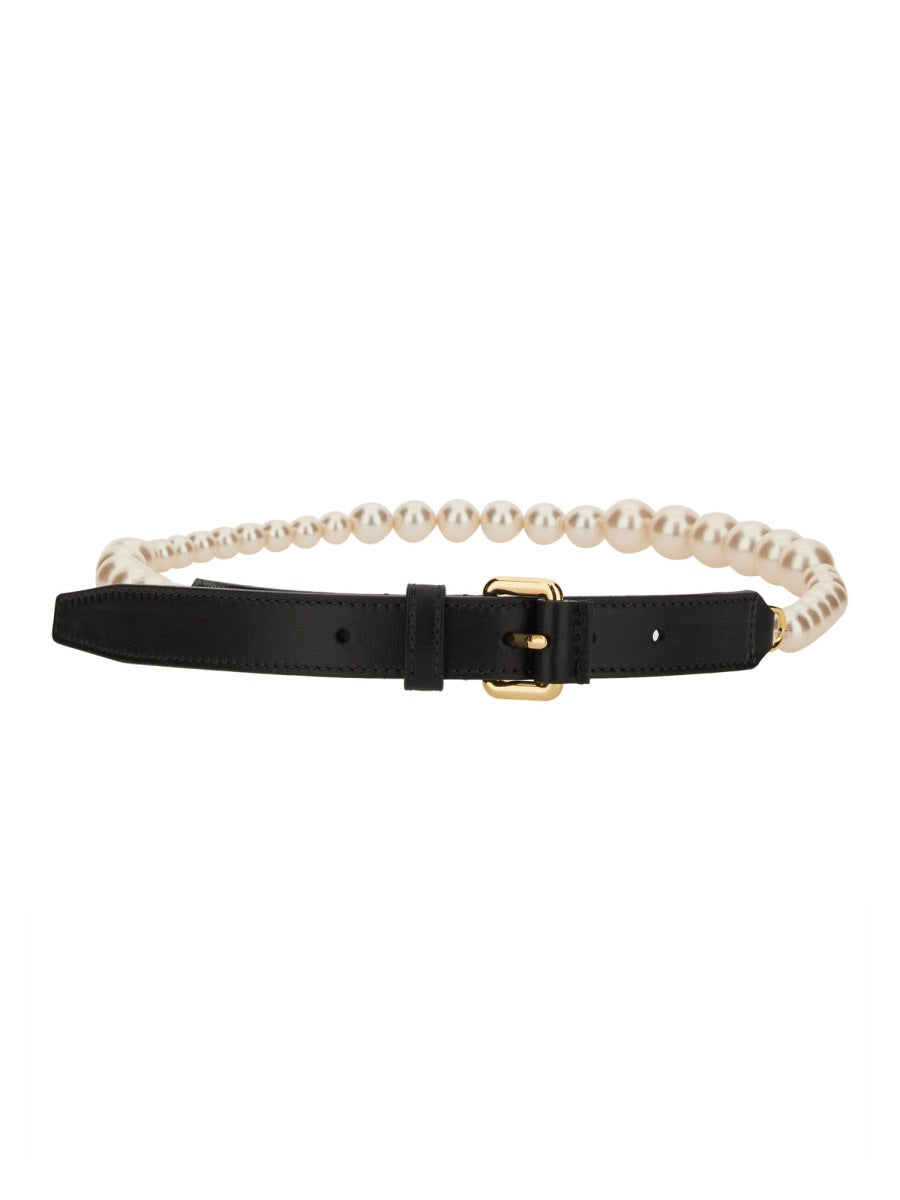 Moschino Women Belt With Pearls MOSCHINO