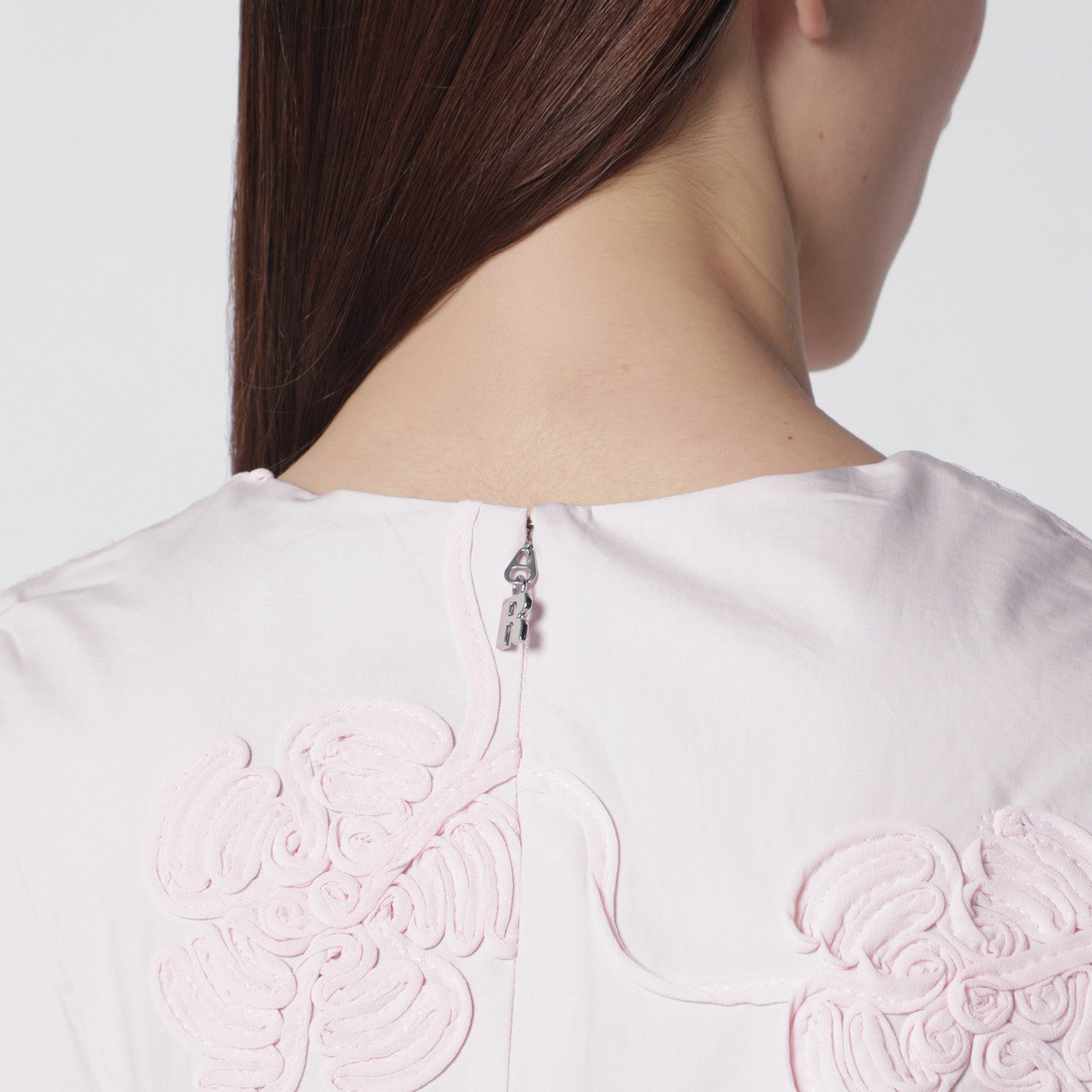 Rotate Orchid Pink Midi Dress With Floral Embroidery Women ROTATE
