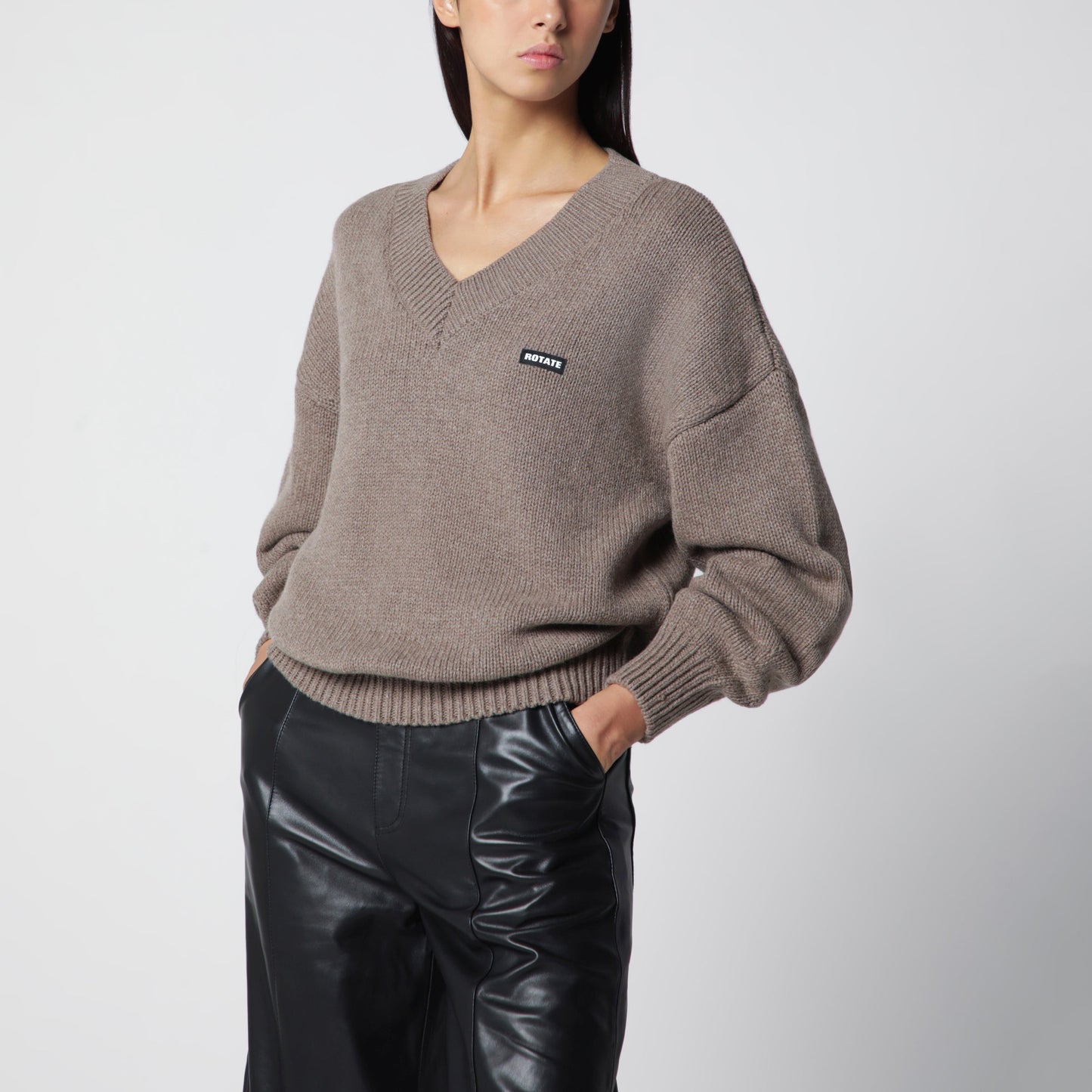 Rotate Wool And Cashmere V-Neck Sweater Women ROTATE