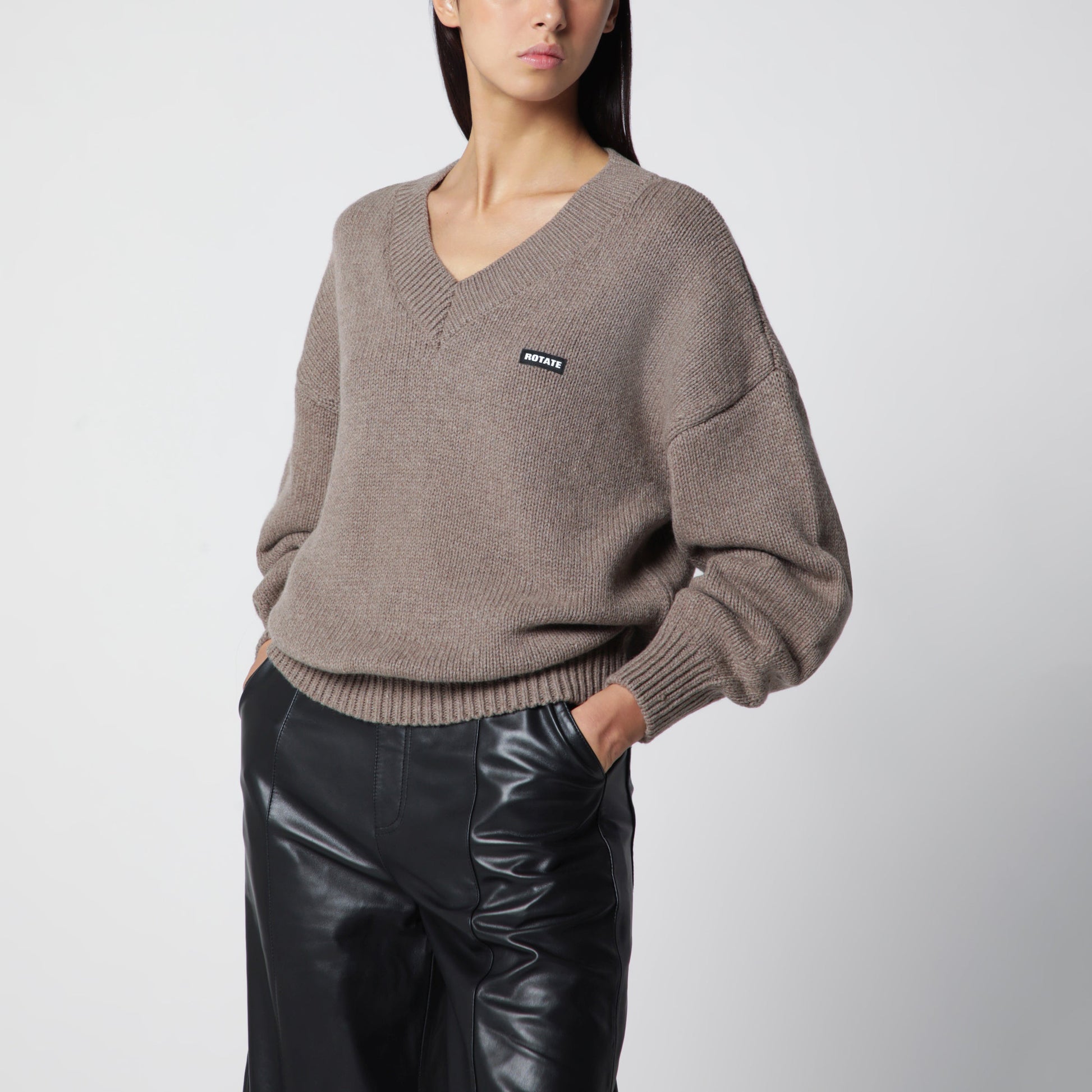 Rotate Wool And Cashmere V-Neck Sweater Women ROTATE