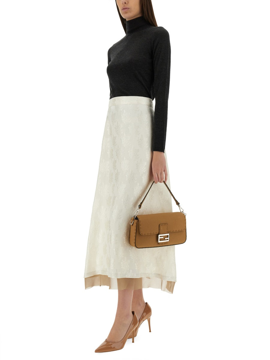 Fendi Women Ff Silk Skirt FENDI