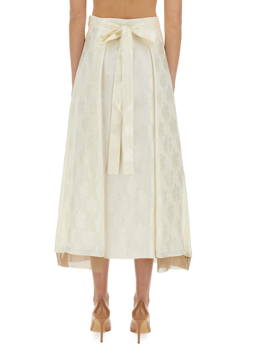 Fendi Women Ff Silk Skirt FENDI