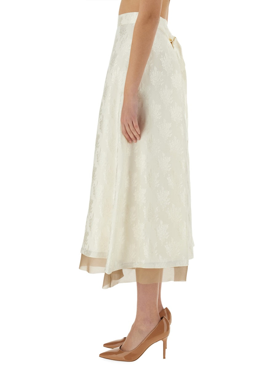 Fendi Women Ff Silk Skirt FENDI