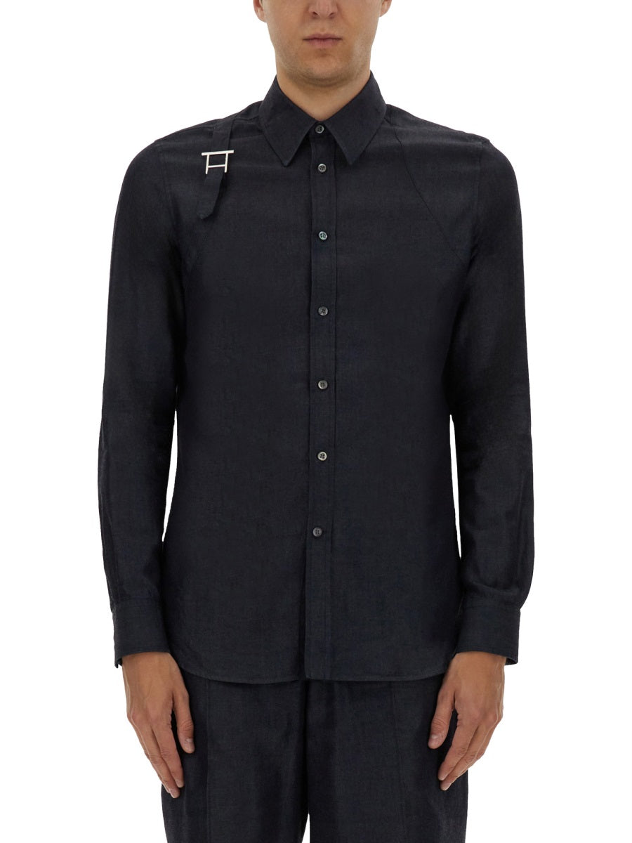 Alexander Mcqueen Men Harness Shirt With T Buckle ALEXANDER MCQUEEN