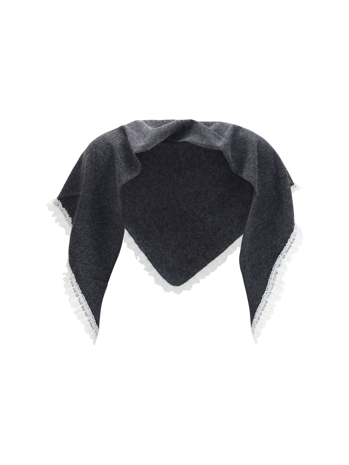 Ganni Women Openwork Wool Cape GANNI