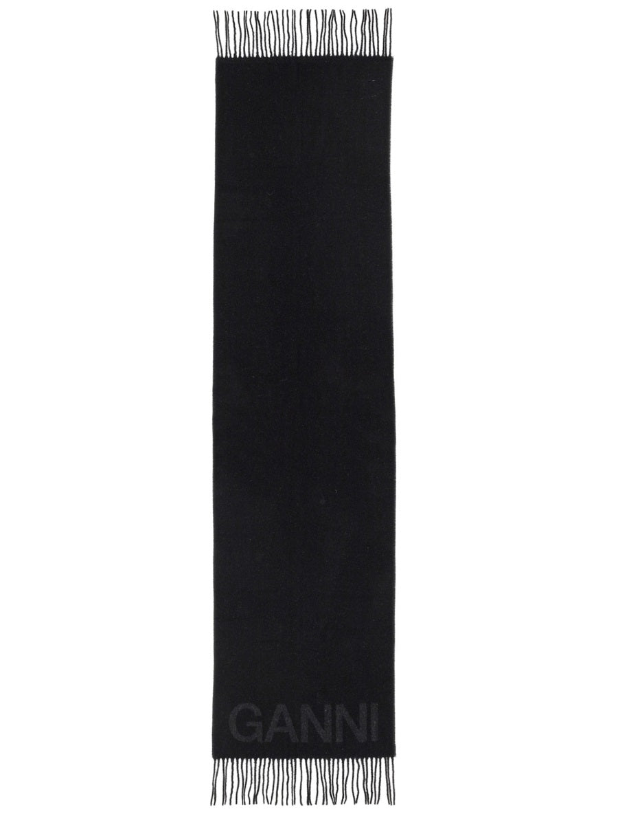 Ganni Women Sciarpa Con Logo GANNI