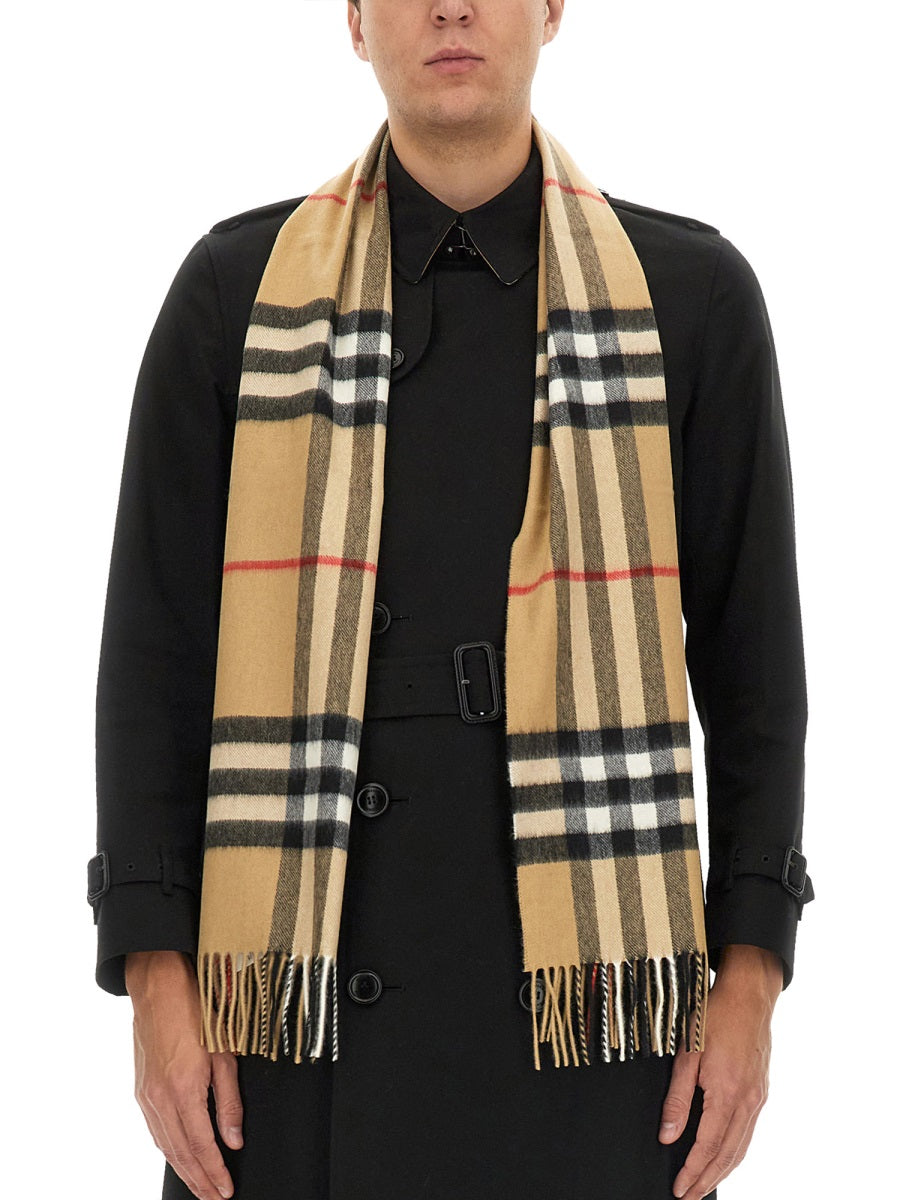 Burberry Men Sciarpa In Cashmere Check BURBERRY