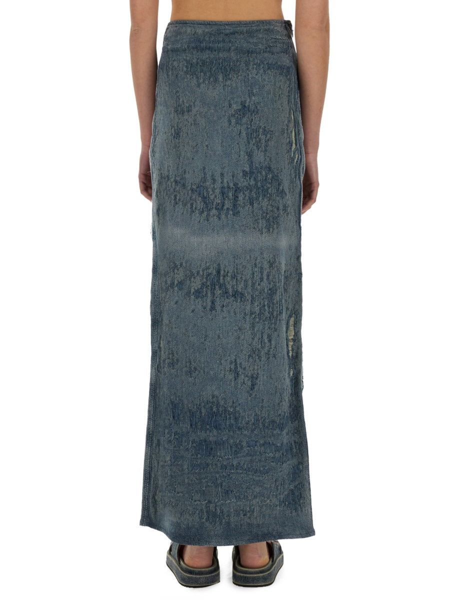 Diesel Women "De-Megan-Fsg" Long Skirt DIESEL