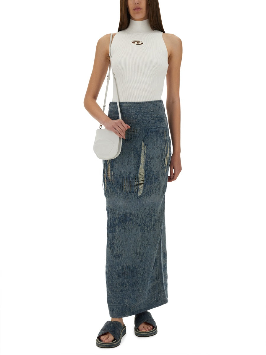 Diesel Women "De-Megan-Fsg" Long Skirt DIESEL