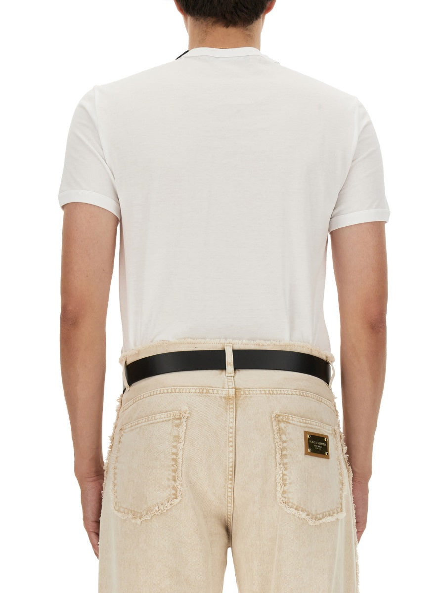 Dolce & Gabbana Men "Bee And Crown" Embroidered T-Shirt DOLCE & GABBANA