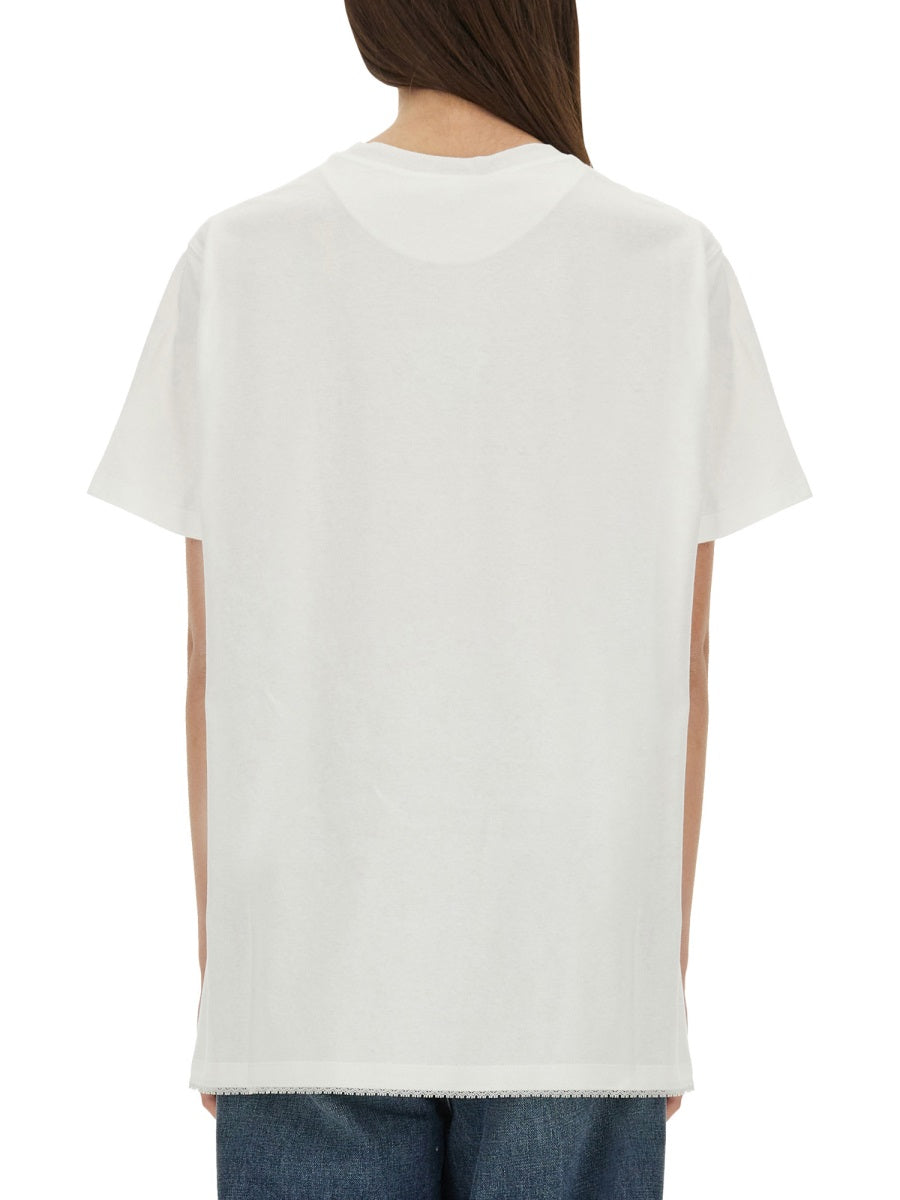 Stella Mccartney Women T-Shirt With Lace Insert STELLA MCCARTNEY