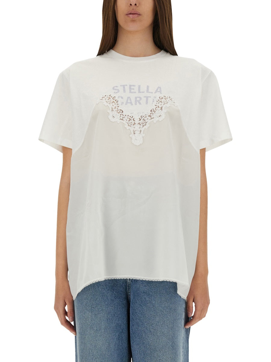 Stella Mccartney Women T-Shirt With Lace Insert STELLA MCCARTNEY