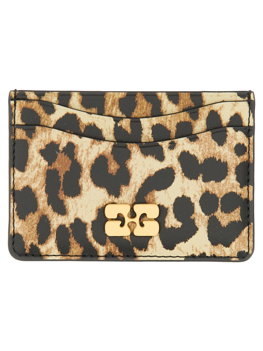 Ganni Women Card Holder With Animal Motif GANNI