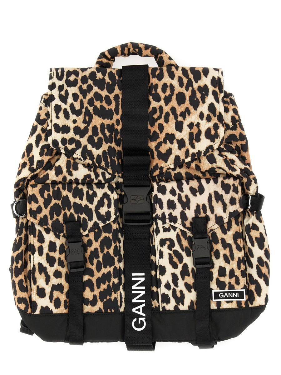 Ganni Women Recycled Fabric Backpack GANNI