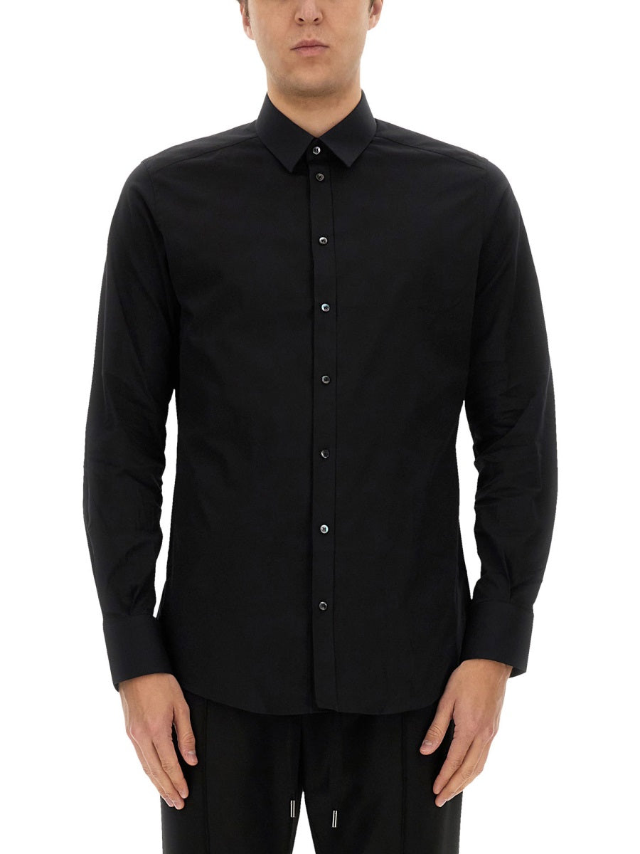 Dolce & Gabbana Men Gold Poplin Stretch Shirt DOLCE & GABBANA