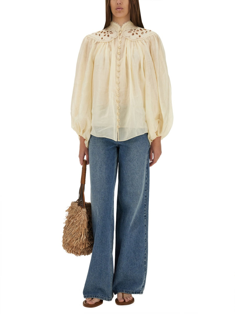 Zimmermann Women Embroidered Blouse "Coco" ZIMMERMANN