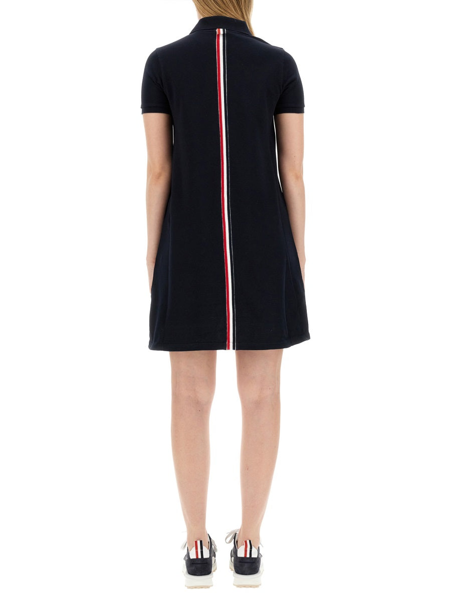 Thom Browne Women Cotton Pique Polo Shirt Dress THOM BROWNE