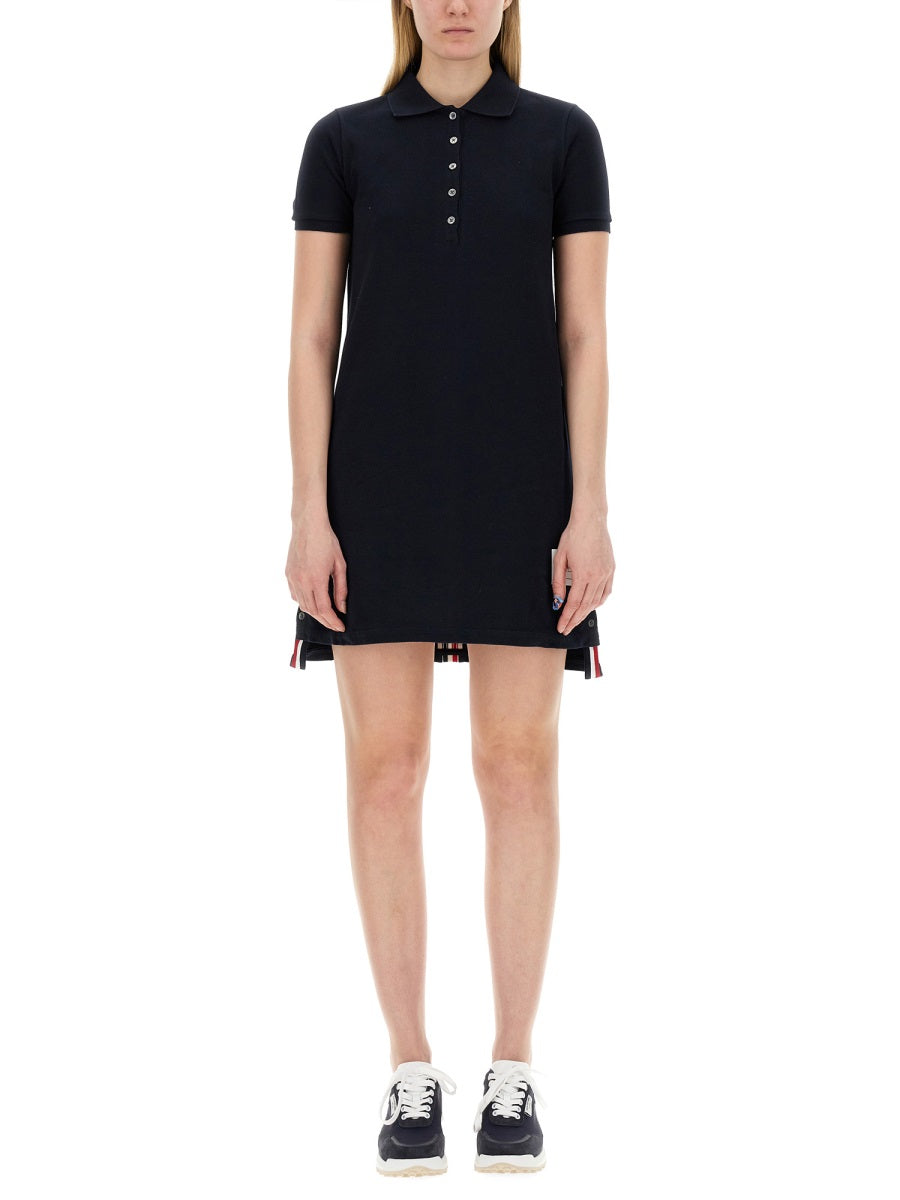 Thom Browne Women Cotton Pique Polo Shirt Dress THOM BROWNE