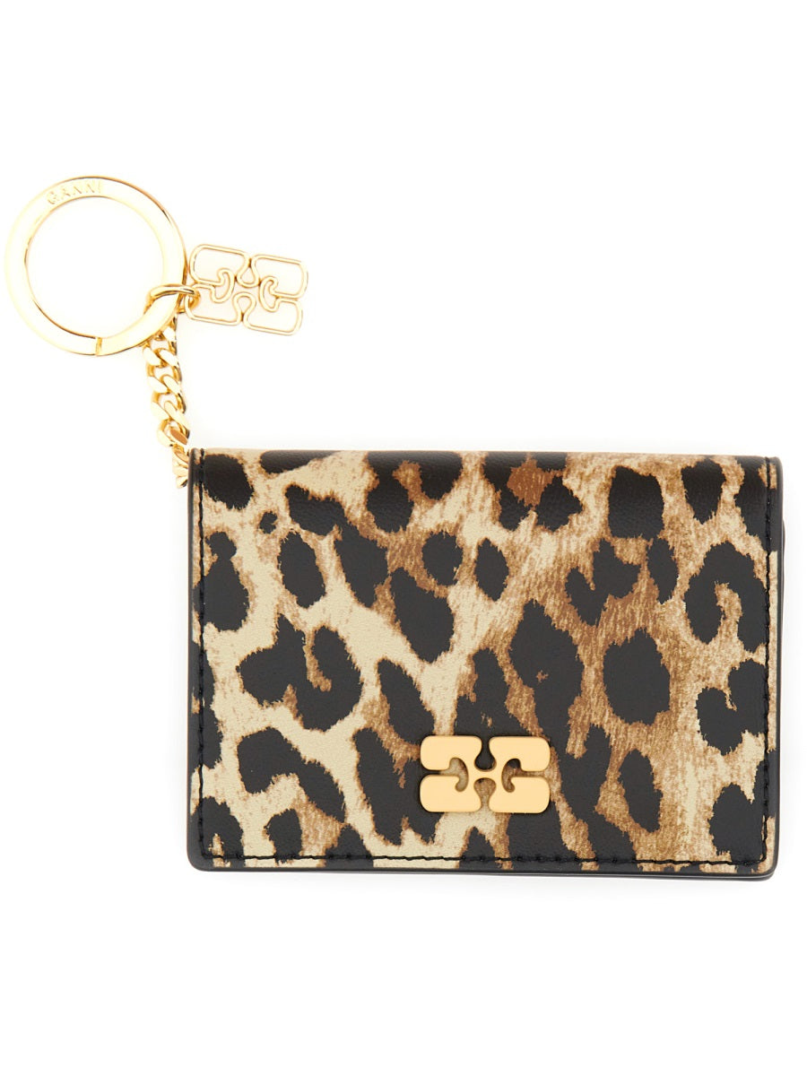 Ganni Women "Bou" Card Holder With Animal Motif GANNI