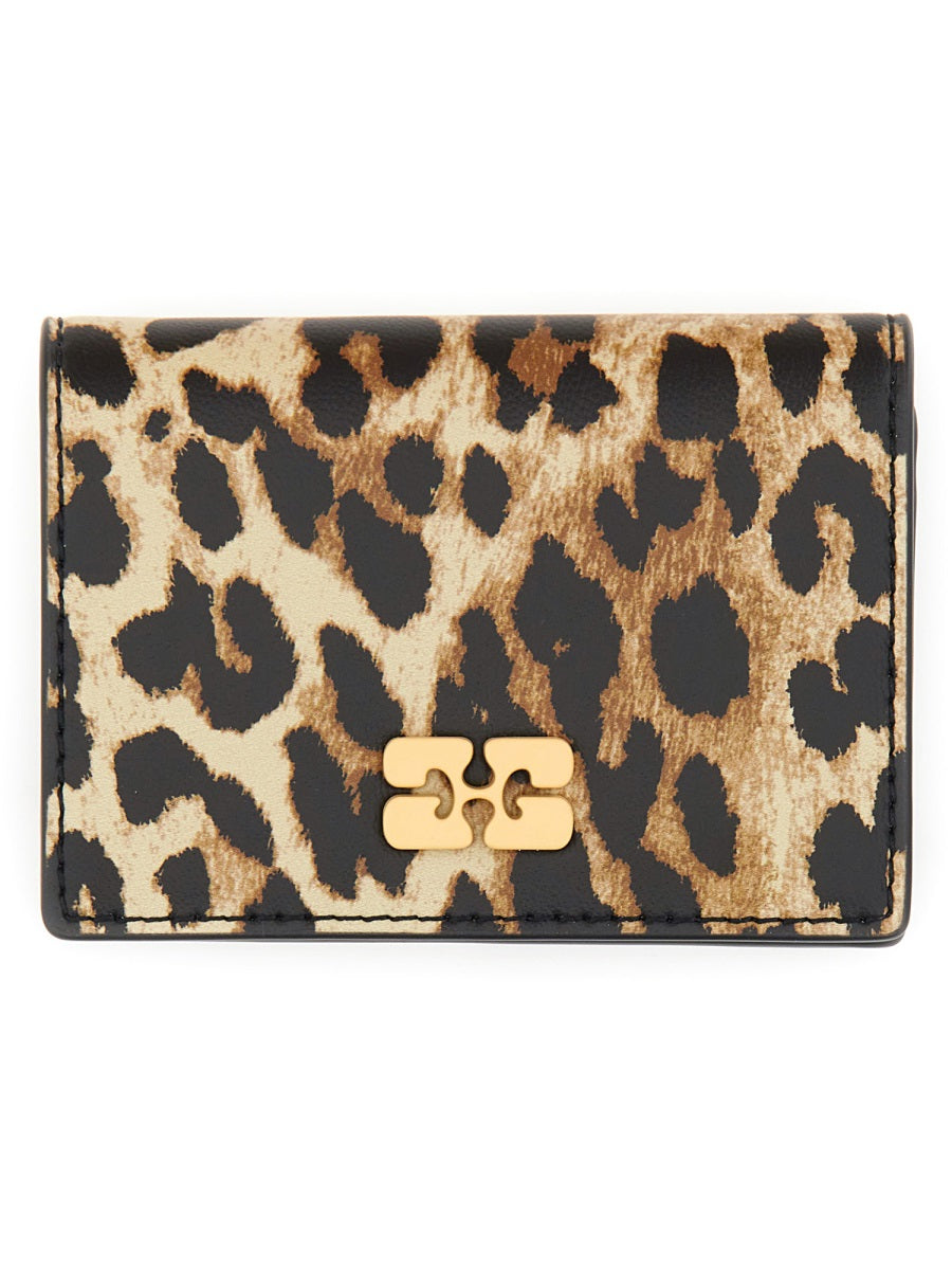 Ganni Women "Bou" Card Holder With Animal Motif GANNI