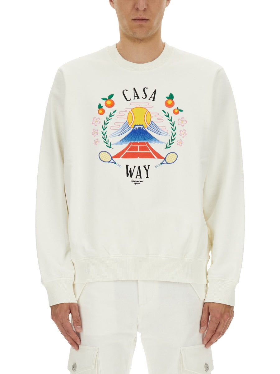 Casablanca Men Sweatshirt With "Home Way Mountain" Embroidery CASABLANCA