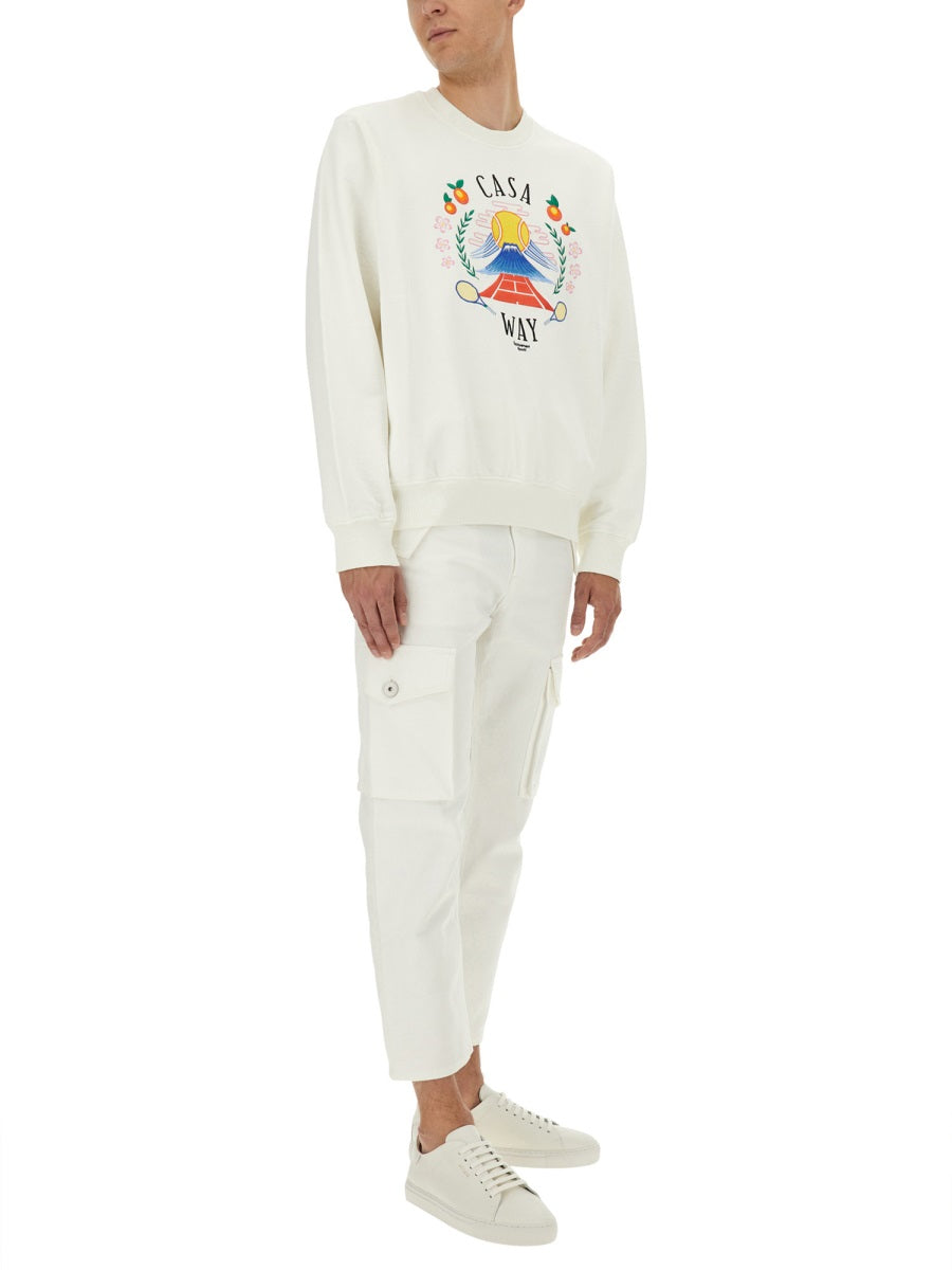 Casablanca Men Sweatshirt With "Home Way Mountain" Embroidery CASABLANCA