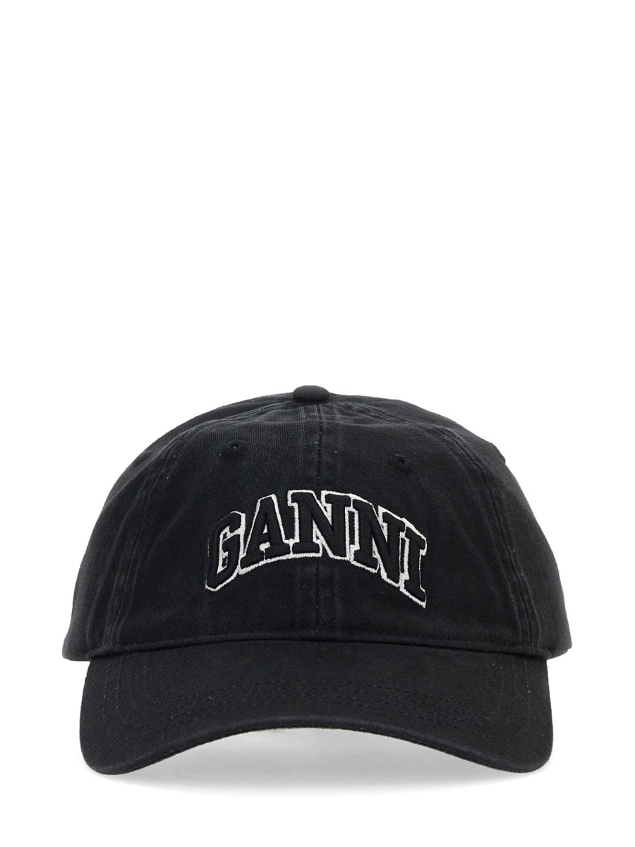 Ganni Women Cappello Da Baseball In Canvas GANNI