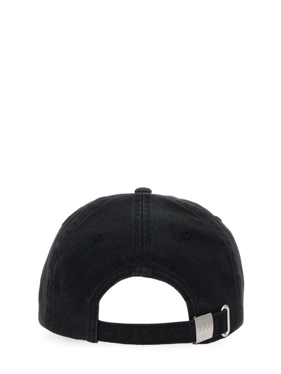 Ganni Women Cappello Da Baseball In Canvas GANNI