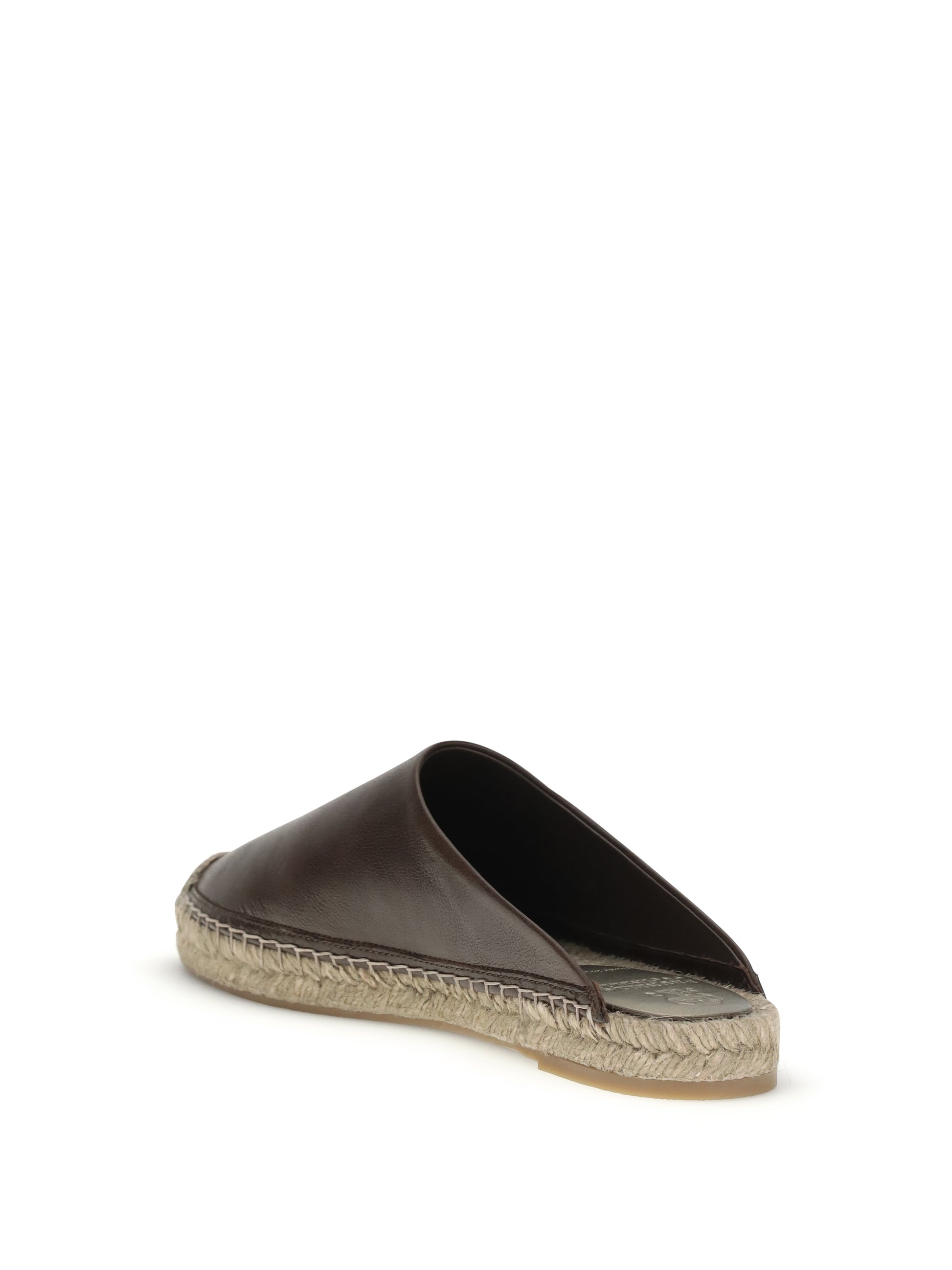 Brunello Cucinelli Women Leather Espadrilles Mules BRUNELLO CUCINELLI