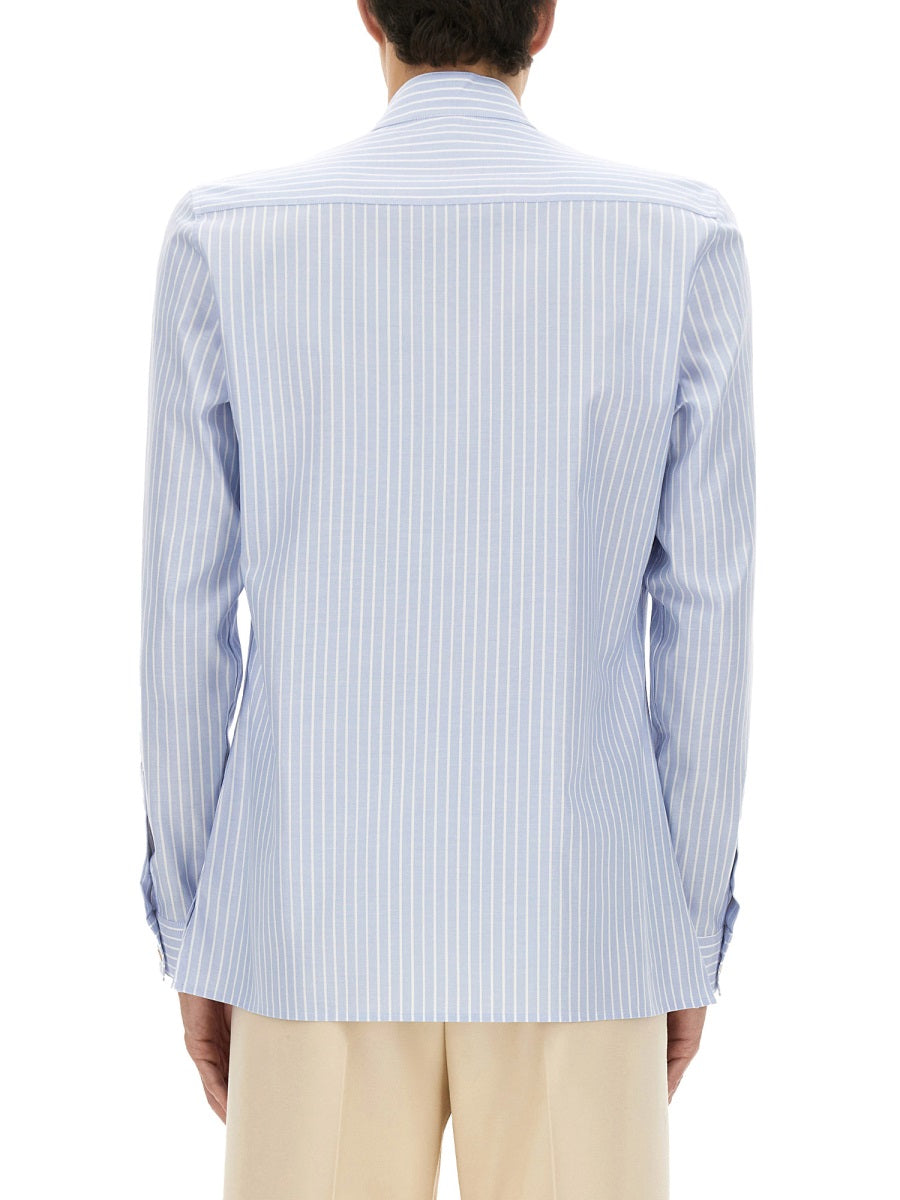 Valentino Men Cotton Oxford Shirt With Toggle VALENTINO