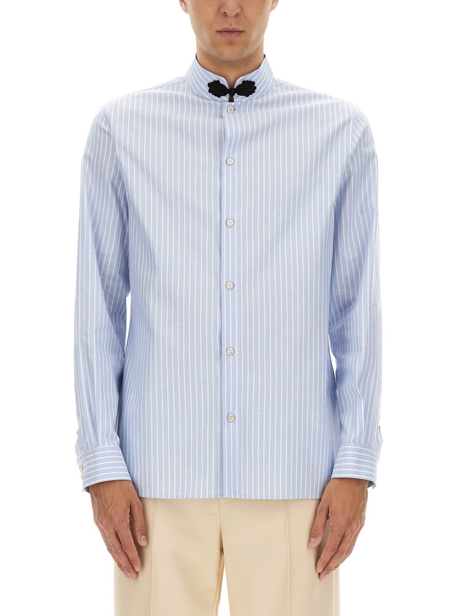 Valentino Men Cotton Oxford Shirt With Toggle VALENTINO