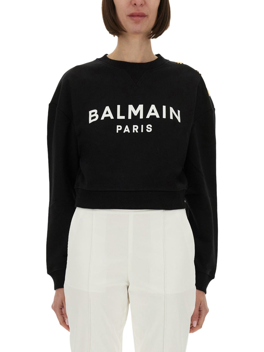 Balmain Women Sweatshirt With Logo Print BALMAIN