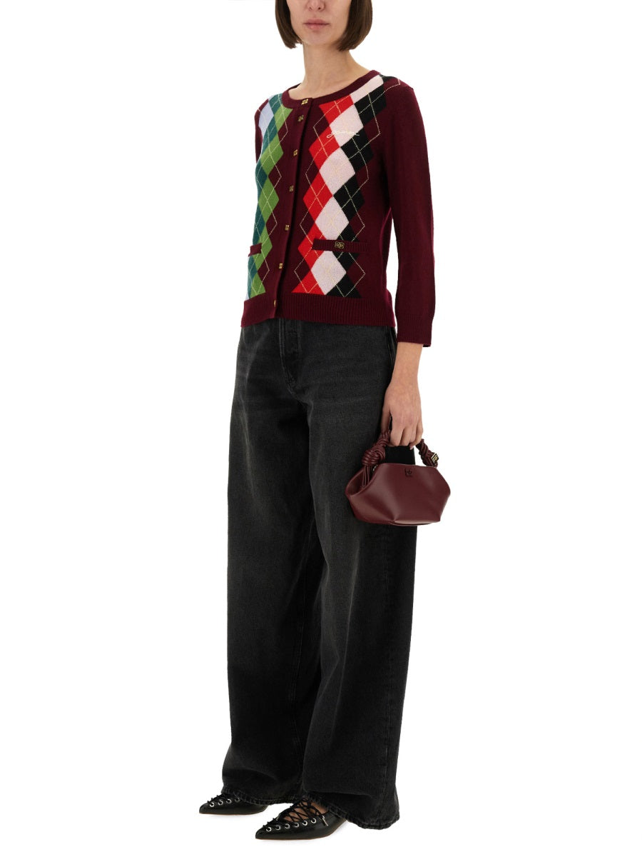 Ganni Women Jacquard Cashmere Cardigan GANNI