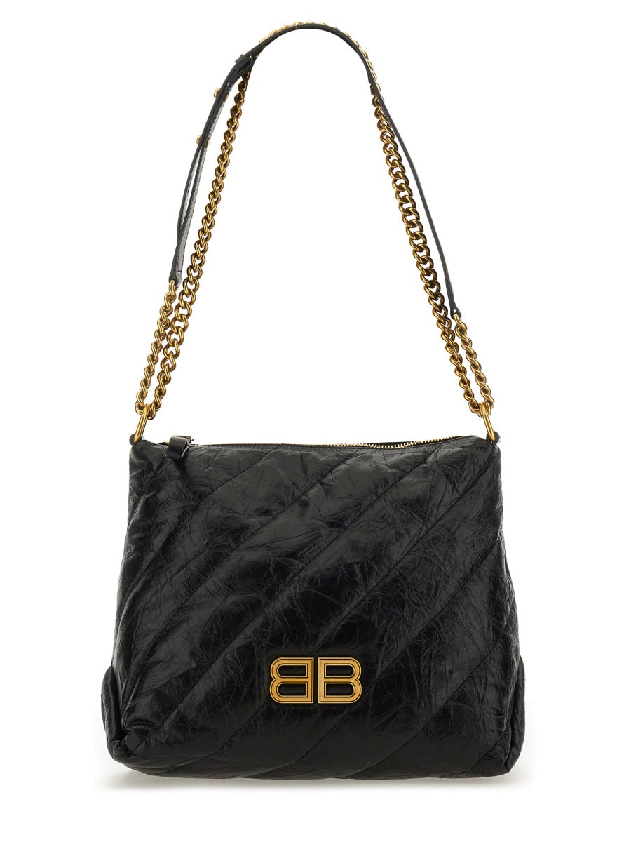 Balenciaga Women Crush Zipped Hobo Bag BALENCIAGA