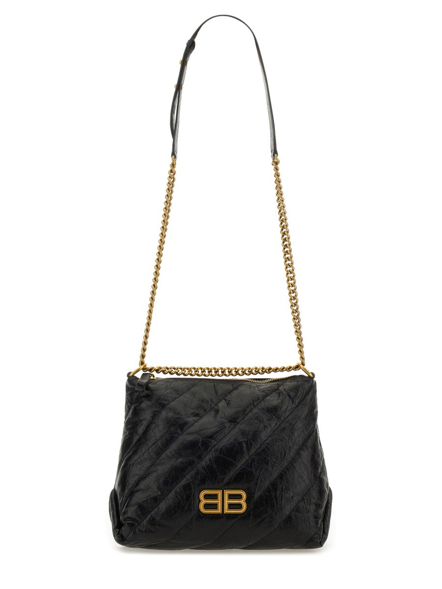 Balenciaga Women Crush Zipped Hobo Bag BALENCIAGA