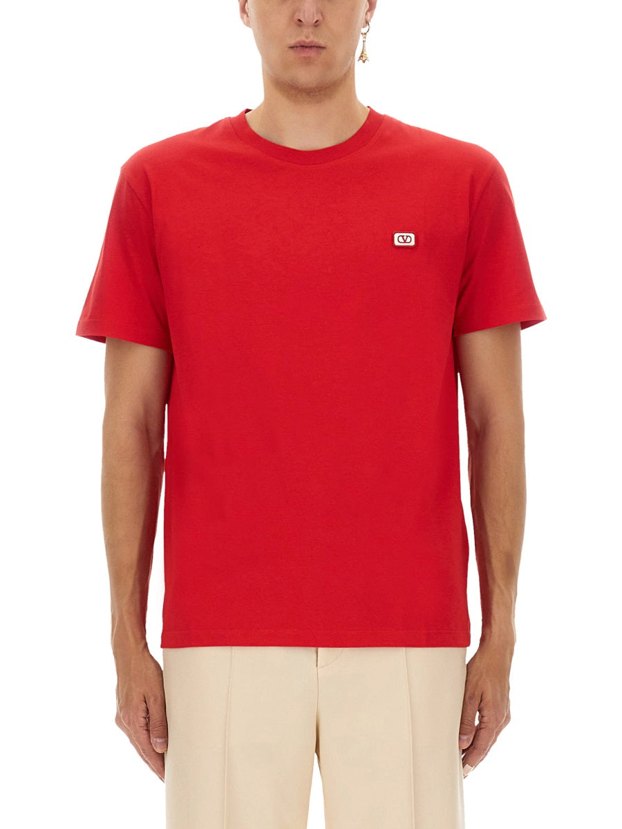 Valentino Men T-Shirt With Signature Vlogo VALENTINO