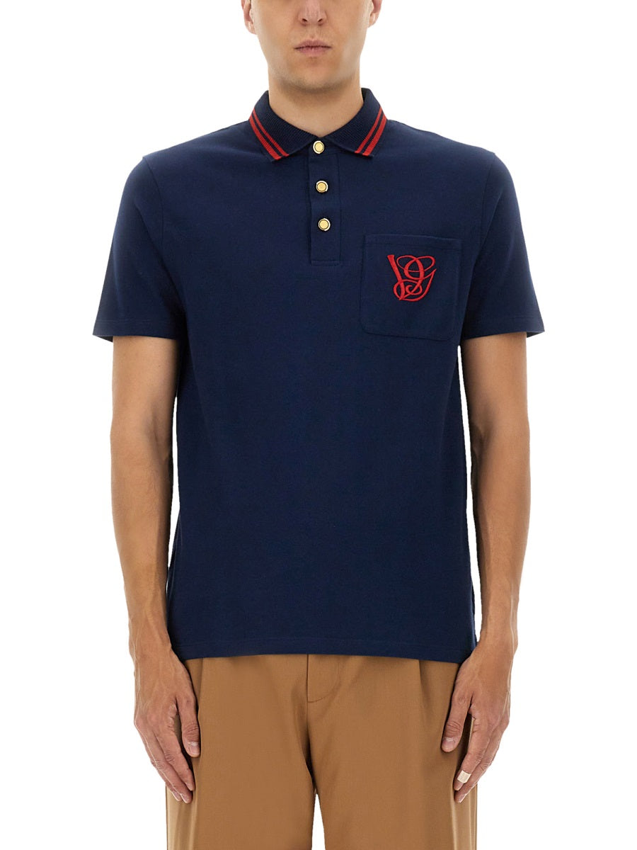 Valentino Men Polo Shirt With Vg Embroidery VALENTINO