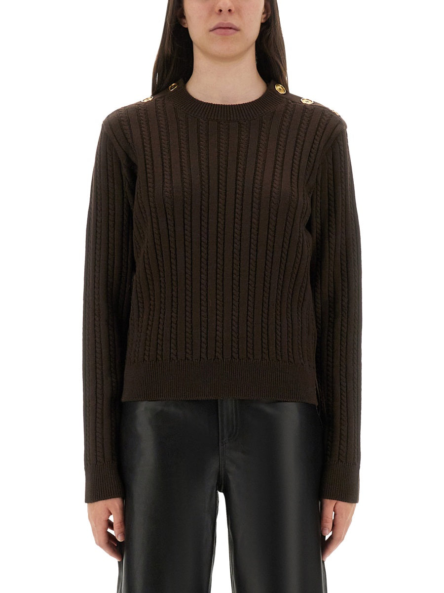 Golden Goose Women Wool Sweater With Button Detail GOLDEN GOOSE