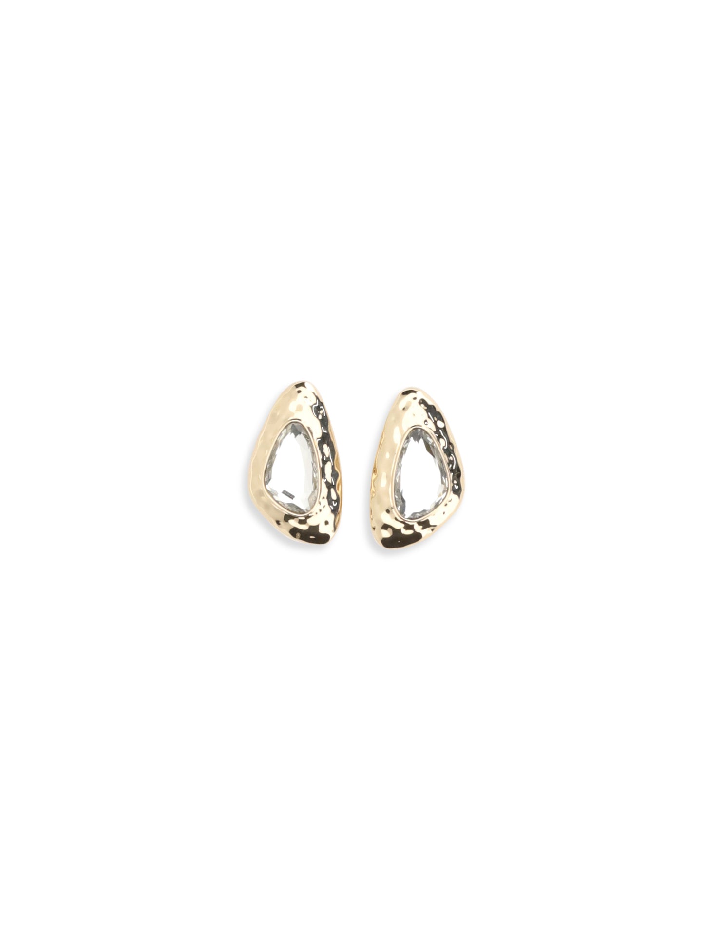 Self-Portrait Women Golden Hammered Crystal Earrings SELF-PORTRAIT