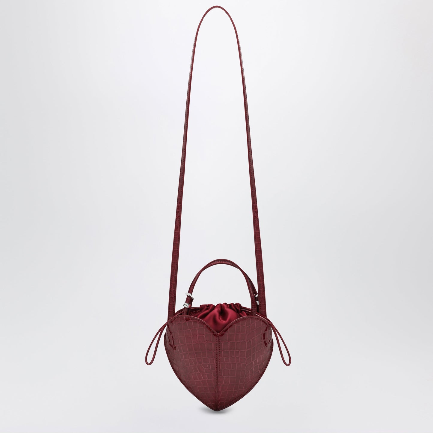 Rotate Burgundy Heart Bag Croco In Leather Women ROTATE