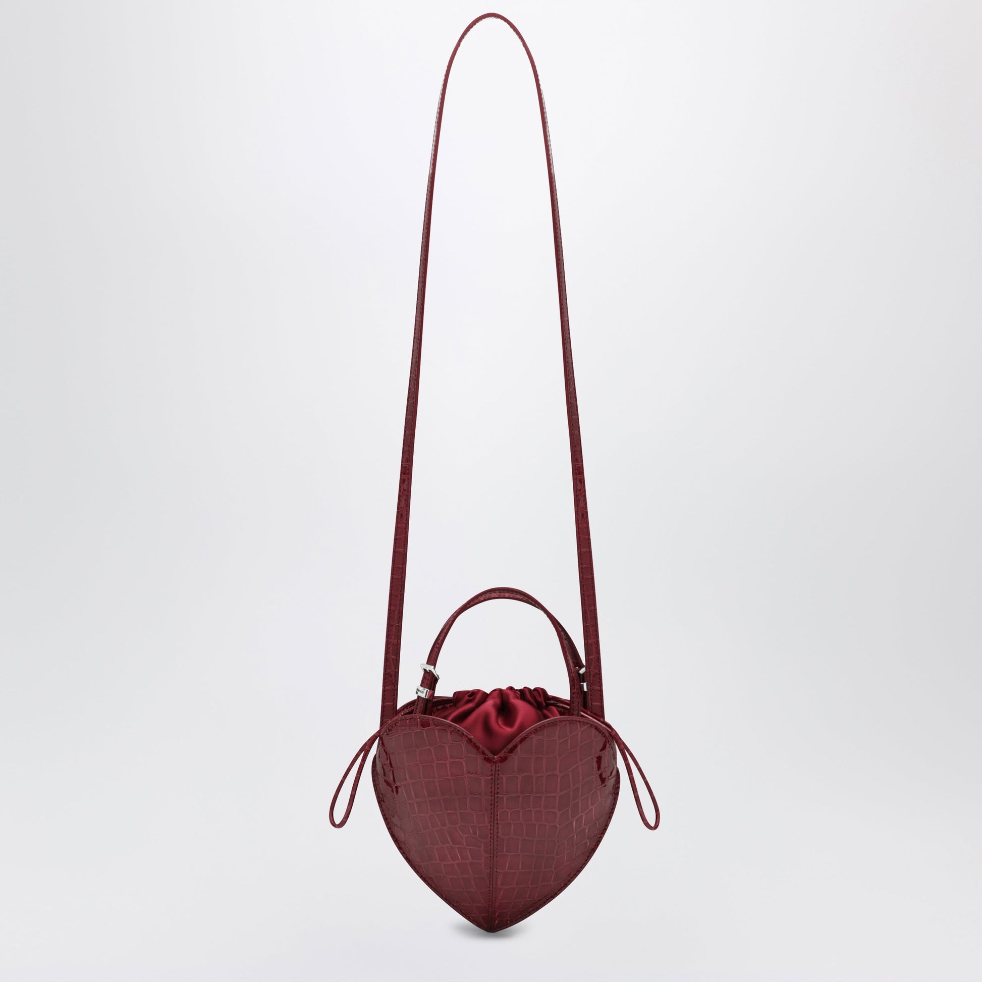 Rotate Burgundy Heart Bag Croco In Leather Women ROTATE