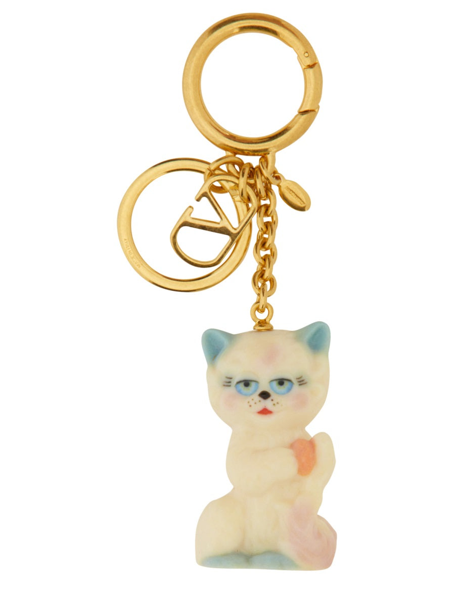 Valentino Garavani Men "Le Chat De La Maison" Keychain VALENTINO GARAVANI