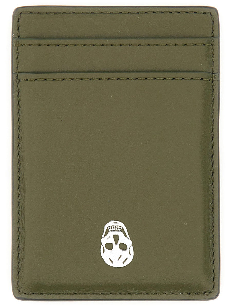 Alexander Mcqueen Men Magnetic Card Holder "Skull" ALEXANDER MCQUEEN