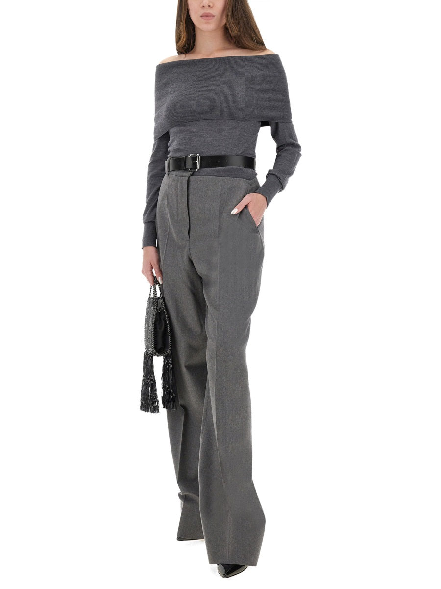 Stella Mccartney Women Flannel Pants With Belt STELLA MCCARTNEY