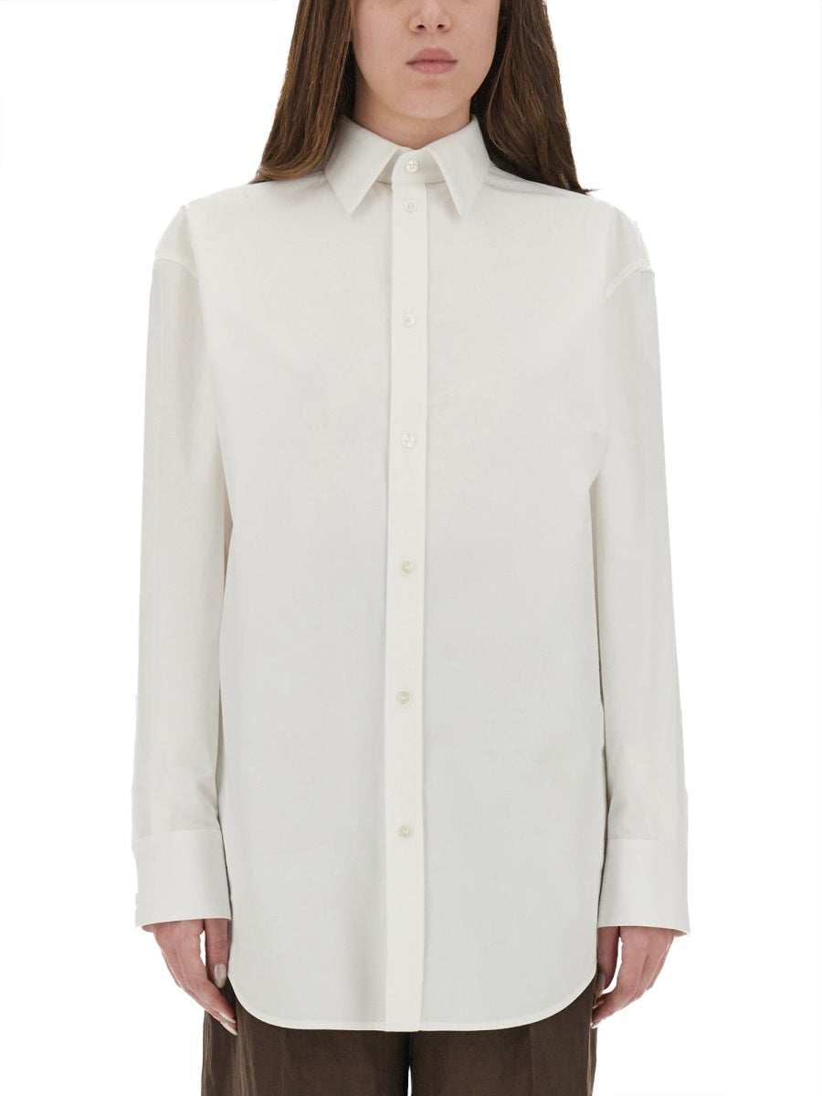 Saint Laurent Women Cassandre Cotton Poplin Shirt SAINT LAURENT